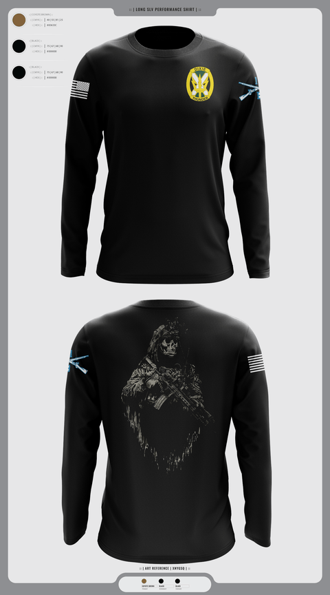 Long Sleeve Performance Shirt, Charlie Company, National Guard, Teamtime, Team time, sublimation, custom sports apparel, team uniforms, spirit wear, spiritwear, sports uniforms, custom shirts, team store, custom team store, fundraiser sports, apparel fundraiser