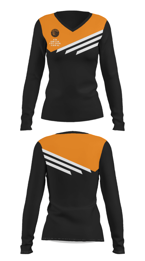 Women's Long Sleeve Vneck Shirt, New Lexington High School Baseball, Baseball, Teamtime, Team time, sublimation, custom sports apparel, team uniforms, spirit wear, spiritwear, sports uniforms, custom shirts, team store, custom team store, fundraiser sports, apparel fundraiser