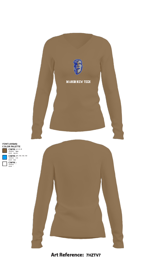 Womens Long Sleeve Vneck Shirt, Manor New Tech, Women's Basketball, Teamtime, Team time, sublimation, custom sports apparel, team uniforms, spirit wear, spiritwear, sports uniforms, custom shirts, team store, custom team store, fundraiser sports, apparel fundraiser