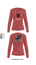 Greenon Knights 17208491 Women's Long Sleeve V-neck Shirt - 15