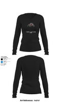 Bucklin R-2 High School Cheer 73850439 Women's Long Sleeve V-neck Shirt - 10