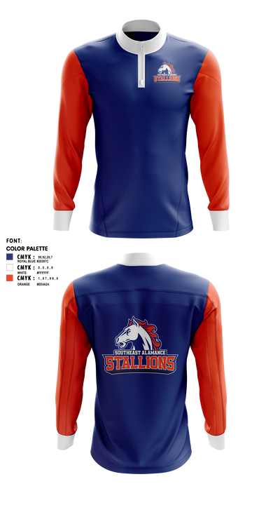 Southeast Alamance High School Wrestling 73970043 Quarter Zip Jacket - 41