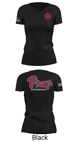 Womens Short Sleeve Vneck Shirt, Jackson Preparatory School Swimming, Swimming, Teamtime, Team time, sublimation, custom sports apparel, team uniforms, spirit wear, spiritwear, sports uniforms, custom shirts, team store, custom team store, fundraiser sports, apparel fundraiser