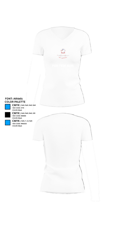 PARS FROM MARS 57379253 Women's Short Sleeve V-neck Shirt - 18
