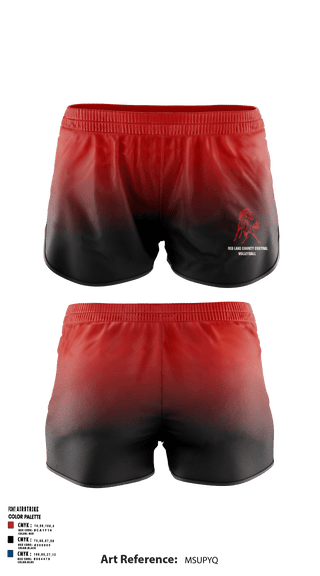 Womens Shorts, Red Lake County Central Volleyball, Women's Volleyball, Teamtime, Team time, sublimation, custom sports apparel, team uniforms, spirit wear, spiritwear, sports uniforms, custom shirts, team store, custom team store, fundraiser sports, apparel fundraiser