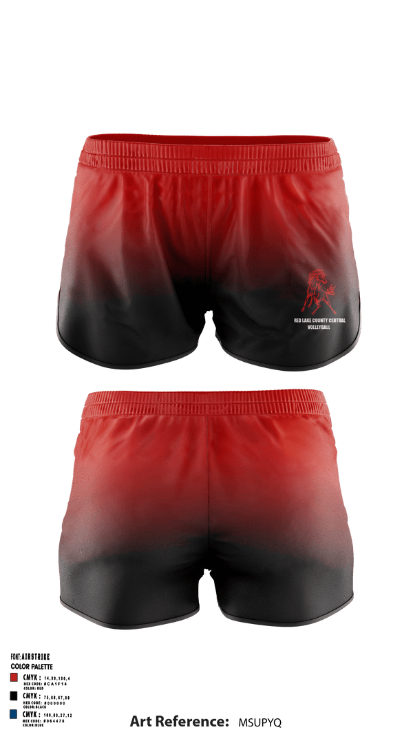 Womens Shorts, Red Lake County Central Volleyball, Women's Volleyball, Teamtime, Team time, sublimation, custom sports apparel, team uniforms, spirit wear, spiritwear, sports uniforms, custom shirts, team store, custom team store, fundraiser sports, apparel fundraiser