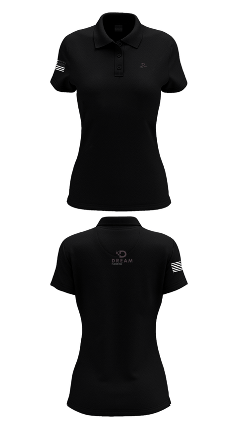 Womens Short Sleeve Performance Polo, Dream Flooring, , Teamtime, Team time, sublimation, custom sports apparel, team uniforms, spirit wear, spiritwear, sports uniforms, custom shirts, team store, custom team store, fundraiser sports, apparel fundraiser