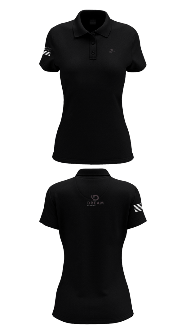 Womens Short Sleeve Performance Polo, Dream Flooring, , Teamtime, Team time, sublimation, custom sports apparel, team uniforms, spirit wear, spiritwear, sports uniforms, custom shirts, team store, custom team store, fundraiser sports, apparel fundraiser