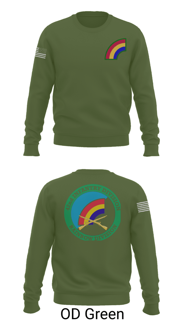 Crew Neck Sweatshirt, 42nd ID, Army, Teamtime, Team time, sublimation, custom sports apparel, team uniforms, spirit wear, spiritwear, sports uniforms, custom shirts, team store, custom team store, fundraiser sports, apparel fundraiser