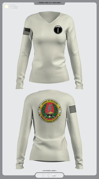 Women's Long Sleeve Vneck Shirt, IMC, Marines, Teamtime, Team time, sublimation, custom sports apparel, team uniforms, spirit wear, spiritwear, sports uniforms, custom shirts, team store, custom team store, fundraiser sports, apparel fundraiser