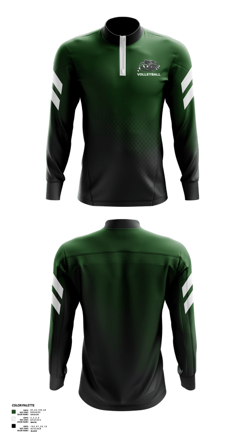 Quarter Zip Jacket, Panthers Volleyball, Women's Volleyball, Teamtime, Team time, sublimation, custom sports apparel, team uniforms, spirit wear, spiritwear, sports uniforms, custom shirts, team store, custom team store, fundraiser sports, apparel fundraiser
