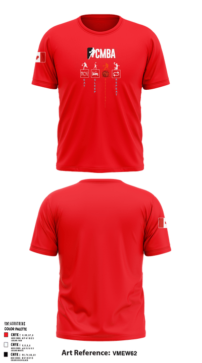 Calgary Minor Basketball Association 64914788 Short Sleeve Performance Shirt - 9