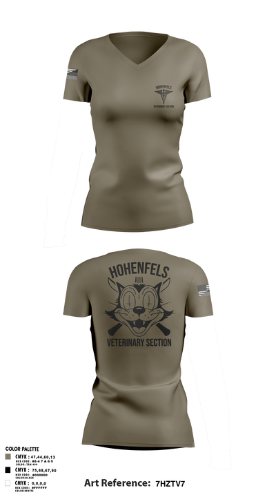 Hohenfels VTF 55832248 Women's Short Sleeve V-neck Shirt - 10