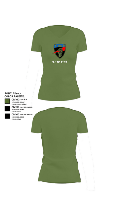 3-172 FiST 6765591 Women's Short Sleeve V-neck Shirt - 44