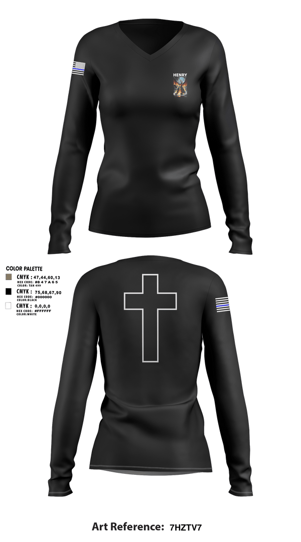 Womens Long Sleeve Vneck Shirt, Henry, Police, Teamtime, Team time, sublimation, custom sports apparel, team uniforms, spirit wear, spiritwear, sports uniforms, custom shirts, team store, custom team store, fundraiser sports, apparel fundraiser