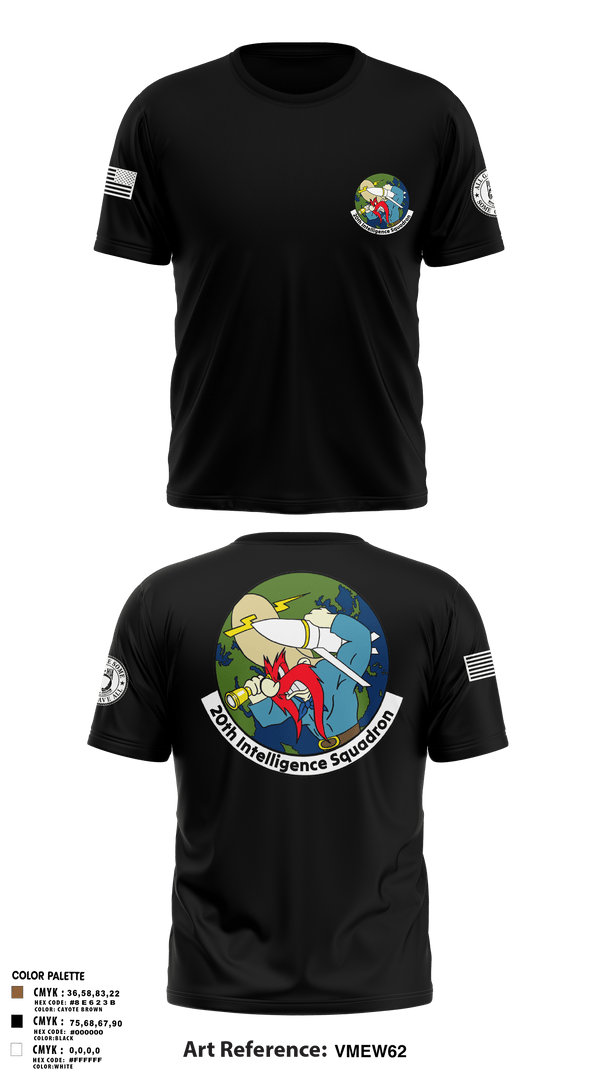 Old School Cotton Feel Shirt, 20th Intelligence Squadron, Air Force, Teamtime, Team time, sublimation, custom sports apparel, team uniforms, spirit wear, spiritwear, sports uniforms, custom shirts, team store, custom team store, fundraiser sports, apparel fundraiser
