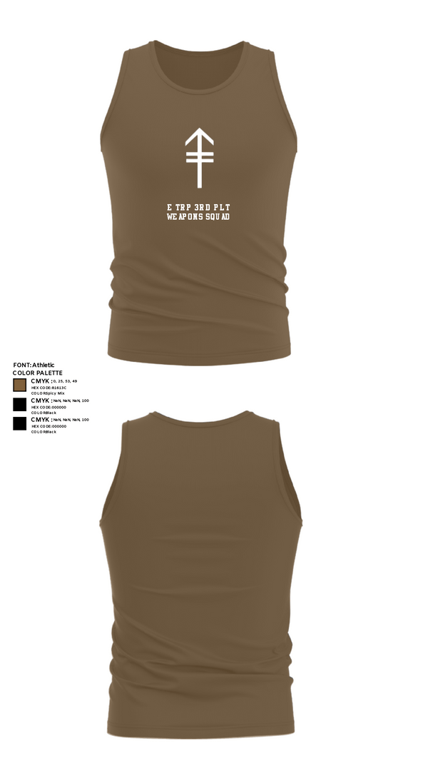 Tank Top, 2/2 3rd PLT Weapon SquadE TRP 3RD PLT WEAPONS SQUAD, Army, Teamtime, Team time, sublimation, custom sports apparel, team uniforms, spirit wear, spiritwear, sports uniforms, custom shirts, team store, custom team store, fundraiser sports, apparel fundraiser