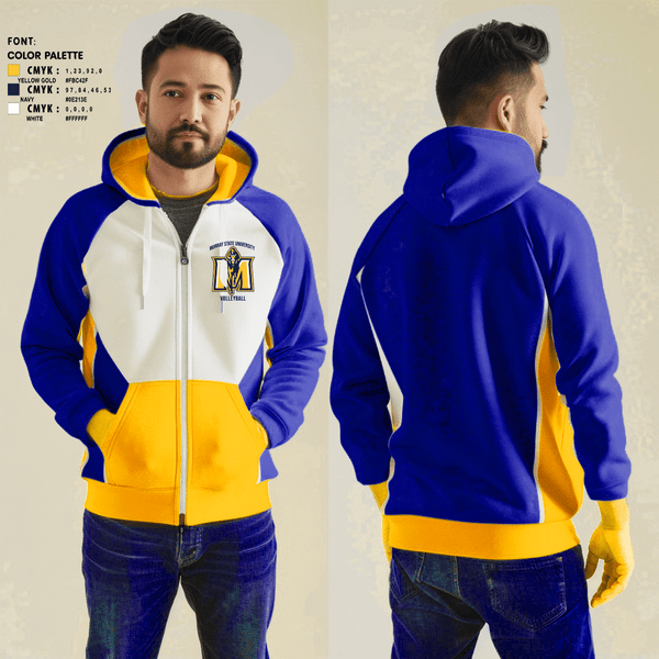 Zip Hoodie, Murray State University Volleyball, Women's Volleyball, Teamtime, Team time, sublimation, custom sports apparel, team uniforms, spirit wear, spiritwear, sports uniforms, custom shirts, team store, custom team store, fundraiser sports, apparel fundraiser