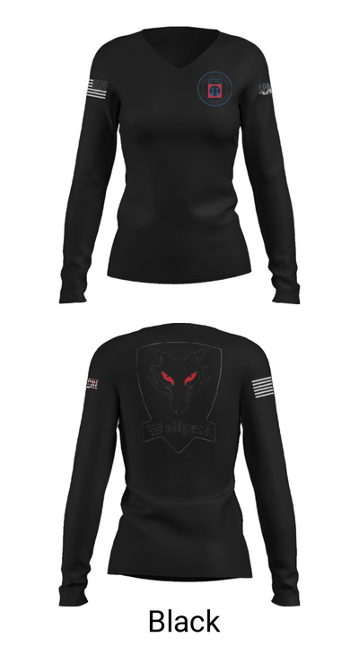 1-82nd CAB 46571810 Women's Long Sleeve V-neck Shirt - 32