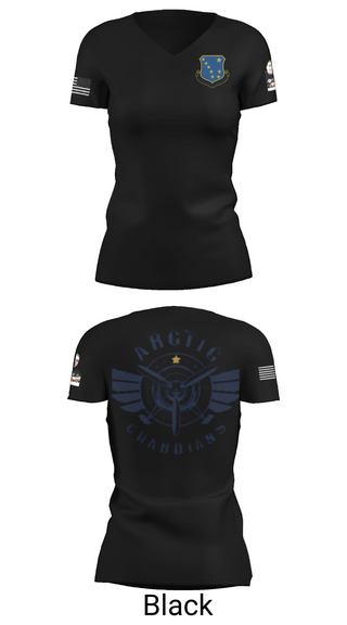 Womens Short Sleeve Vneck Shirt, 176th Medical Group, , Teamtime, Team time, sublimation, custom sports apparel, team uniforms, spirit wear, spiritwear, sports uniforms, custom shirts, team store, custom team store, fundraiser sports, apparel fundraiser