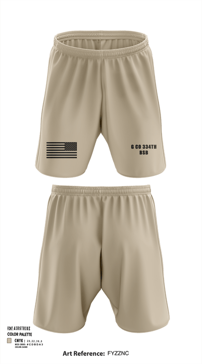 G Co 334th BSB 87958583 Athletic Shorts With Pockets - 119