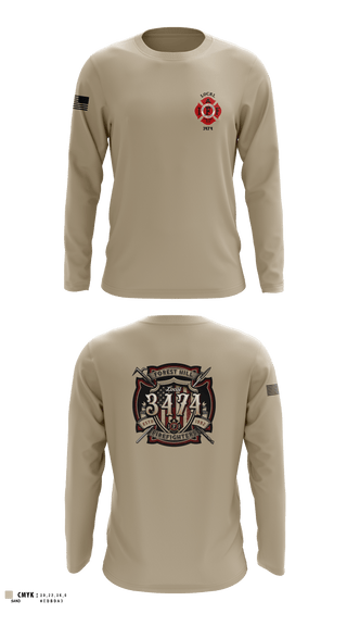 Long Sleeve Performance Shirt, Local 3474IAFF Local 3474, Fire Department, Teamtime, Team time, sublimation, custom sports apparel, team uniforms, spirit wear, spiritwear, sports uniforms, custom shirts, team store, custom team store, fundraiser sports, apparel fundraiser