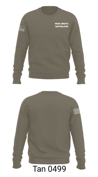 Crew Neck Sweatshirt, WHS JROTC BATTALION, Army, Teamtime, Team time, sublimation, custom sports apparel, team uniforms, spirit wear, spiritwear, sports uniforms, custom shirts, team store, custom team store, fundraiser sports, apparel fundraiser