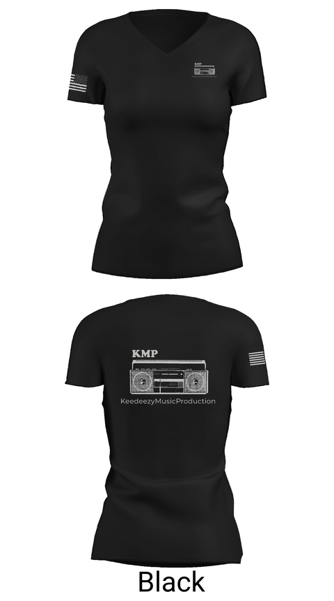 Womens Short Sleeve Vneck Shirt, Keedeezy Music Production, , Teamtime, Team time, sublimation, custom sports apparel, team uniforms, spirit wear, spiritwear, sports uniforms, custom shirts, team store, custom team store, fundraiser sports, apparel fundraiser