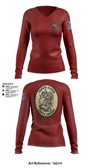 Womens Long Sleeve Vneck Shirt, Marine Wing Support Squadron 473, Marines, Teamtime, Team time, sublimation, custom sports apparel, team uniforms, spirit wear, spiritwear, sports uniforms, custom shirts, team store, custom team store, fundraiser sports, apparel fundraiser