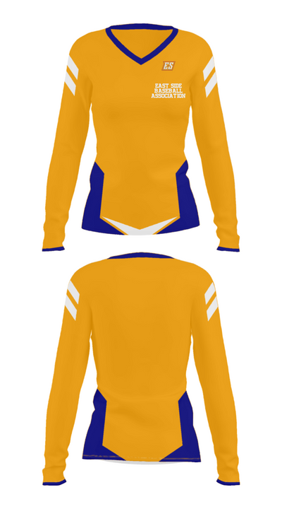 East Side Baseball Association 13888827 Women's Long Sleeve V-neck Shirt - 28