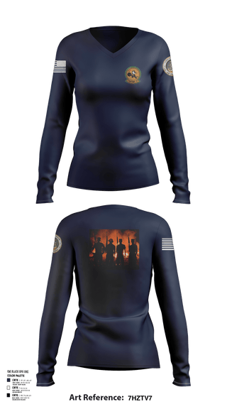 Women's Long Sleeve Vneck Shirt, Twin cities squadron, Navy, Teamtime, Team time, sublimation, custom sports apparel, team uniforms, spirit wear, spiritwear, sports uniforms, custom shirts, team store, custom team store, fundraiser sports, apparel fundraiser