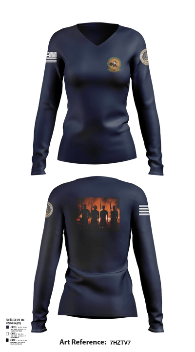 Twin cities squadron 18452981 Women's Long Sleeve V-neck Shirt - 126