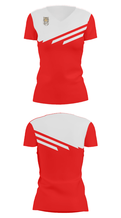 Blountstown High School Track 4855067 Women's Short Sleeve V-neck Shirt - 24