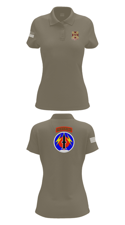 4/9 Field Artillery 56 Command (Pershing) 34975025 Women's Short Sleeve Performance Polo  - 75