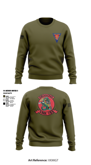 Crew Neck Sweatshirt, MAG-42 VMA-133, , Teamtime, Team time, sublimation, custom sports apparel, team uniforms, spirit wear, spiritwear, sports uniforms, custom shirts, team store, custom team store, fundraiser sports, apparel fundraiser