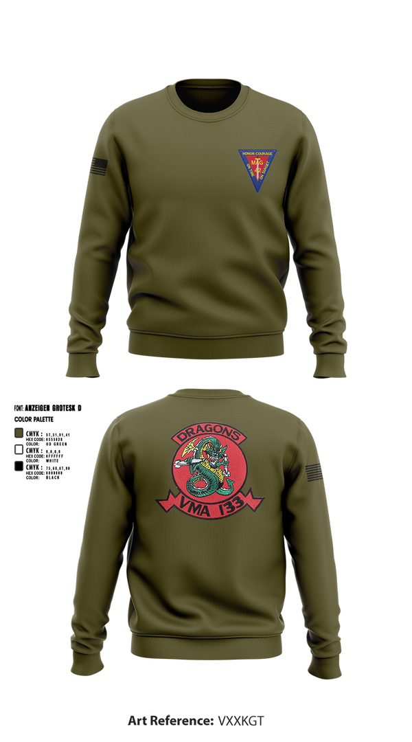 Crew Neck Sweatshirt, MAG-42 VMA-133, , Teamtime, Team time, sublimation, custom sports apparel, team uniforms, spirit wear, spiritwear, sports uniforms, custom shirts, team store, custom team store, fundraiser sports, apparel fundraiser