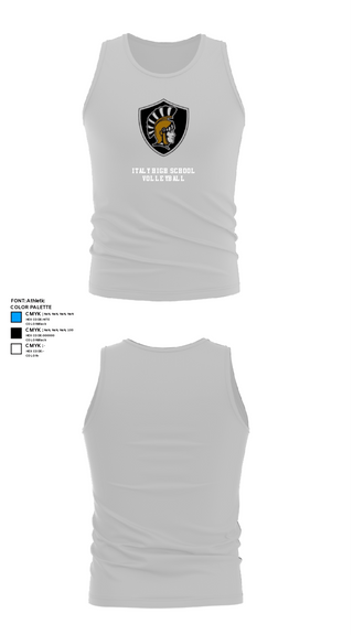 Tank Top, Italy High School Volleyball, Women's Volleyball, Teamtime, Team time, sublimation, custom sports apparel, team uniforms, spirit wear, spiritwear, sports uniforms, custom shirts, team store, custom team store, fundraiser sports, apparel fundraiser