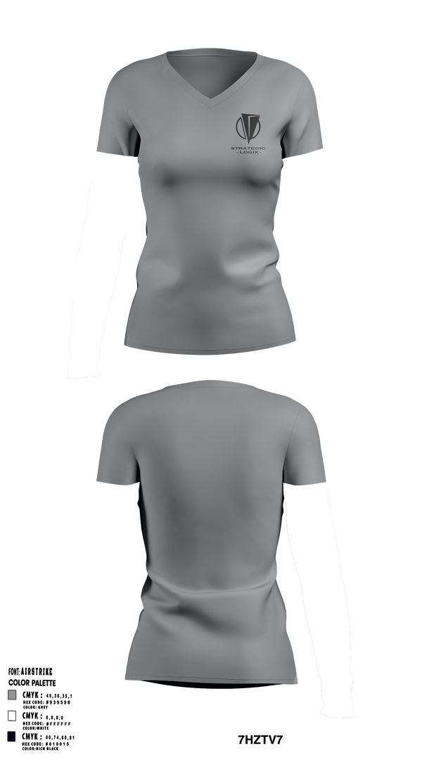 Womens Short Sleeve Vneck Shirt, Strategic Logix, , Teamtime, Team time, sublimation, custom sports apparel, team uniforms, spirit wear, spiritwear, sports uniforms, custom shirts, team store, custom team store, fundraiser sports, apparel fundraiser