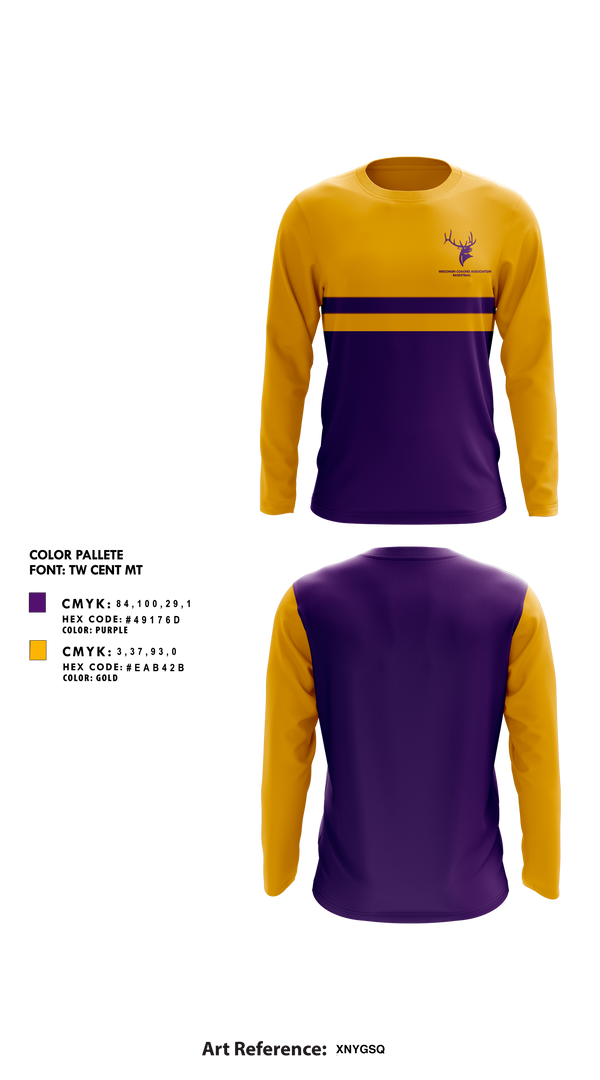 Long Sleeve Performance Shirt, Wisconsin Basketball Coaches Association, Men's Basketball, Teamtime, Team time, sublimation, custom sports apparel, team uniforms, spirit wear, spiritwear, sports uniforms, custom shirts, team store, custom team store, fundraiser sports, apparel fundraiser