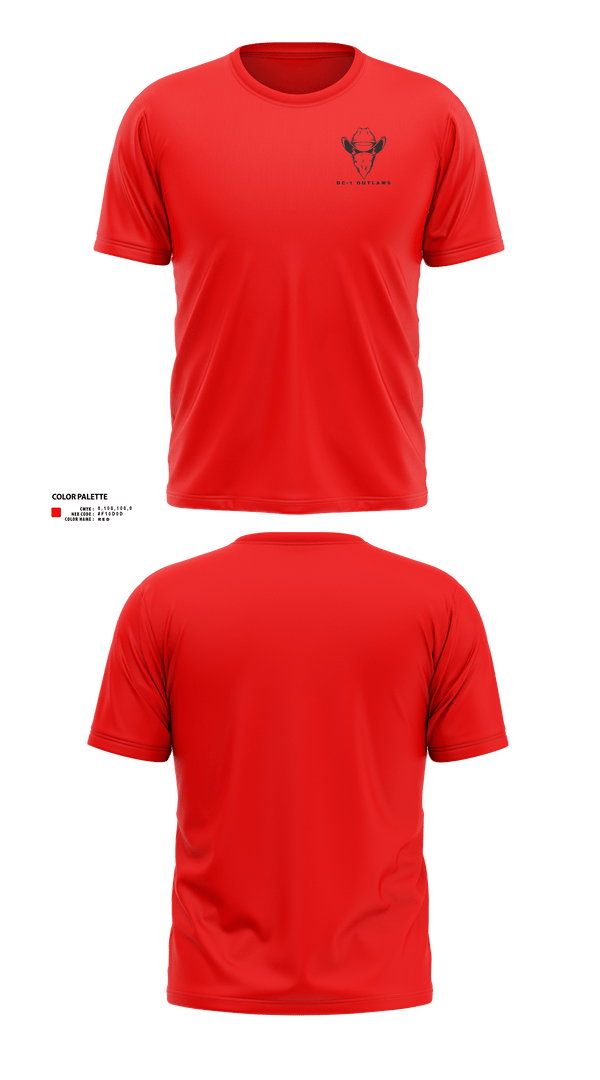 Short Sleeve Performance Shirt, DC-1 Outlaws, , Teamtime, Team time, sublimation, custom sports apparel, team uniforms, spirit wear, spiritwear, sports uniforms, custom shirts, team store, custom team store, fundraiser sports, apparel fundraiser
