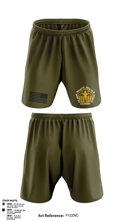 Athletic Shorts With Pockets, U.S. Army Holistic Health & Fitness Academy, Army, Teamtime, Team time, sublimation, custom sports apparel, team uniforms, spirit wear, spiritwear, sports uniforms, custom shirts, team store, custom team store, fundraiser sports, apparel fundraiser