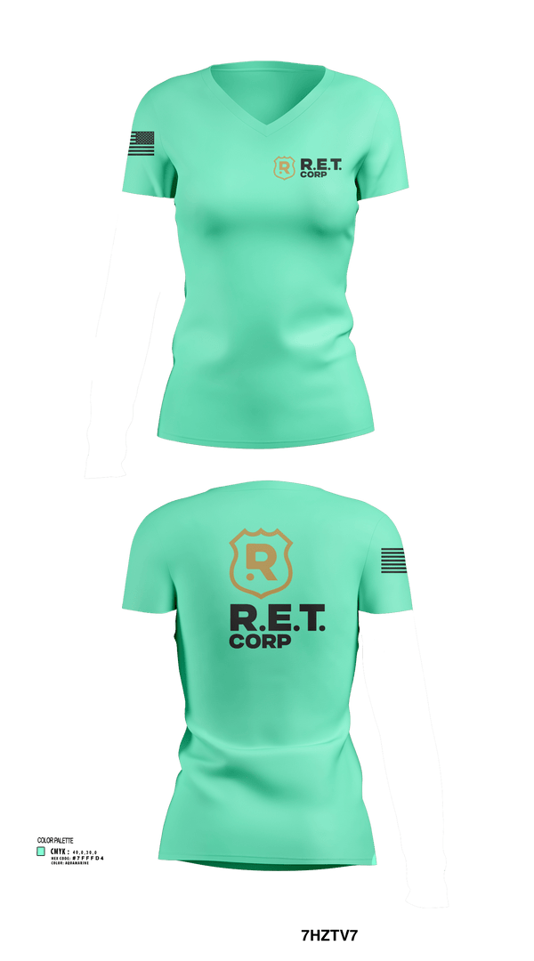 Womens Short Sleeve Vneck Shirt, RET CORP, Police, Teamtime, Team time, sublimation, custom sports apparel, team uniforms, spirit wear, spiritwear, sports uniforms, custom shirts, team store, custom team store, fundraiser sports, apparel fundraiser