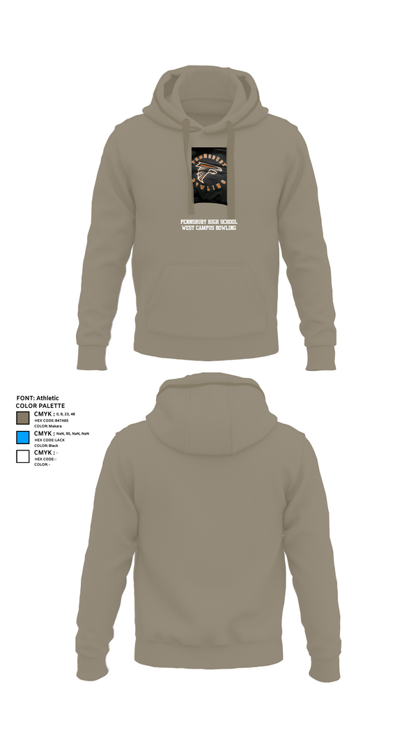 Hoodie, Pennsbury High School West Campus Bowling, Bowling, Teamtime, Team time, sublimation, custom sports apparel, team uniforms, spirit wear, spiritwear, sports uniforms, custom shirts, team store, custom team store, fundraiser sports, apparel fundraiser