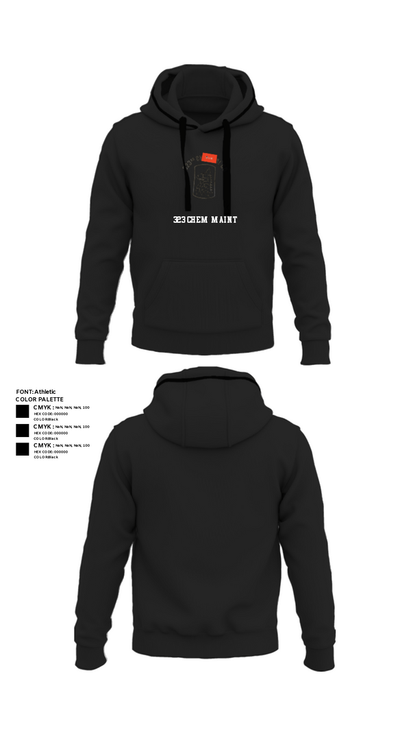 Hoodie, 323 chem maint, Army, Teamtime, Team time, sublimation, custom sports apparel, team uniforms, spirit wear, spiritwear, sports uniforms, custom shirts, team store, custom team store, fundraiser sports, apparel fundraiser