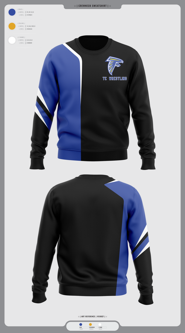 Crew Neck Sweatshirt, Todd County High School Wrestling, Wrestling, Teamtime, Team time, sublimation, custom sports apparel, team uniforms, spirit wear, spiritwear, sports uniforms, custom shirts, team store, custom team store, fundraiser sports, apparel fundraiser