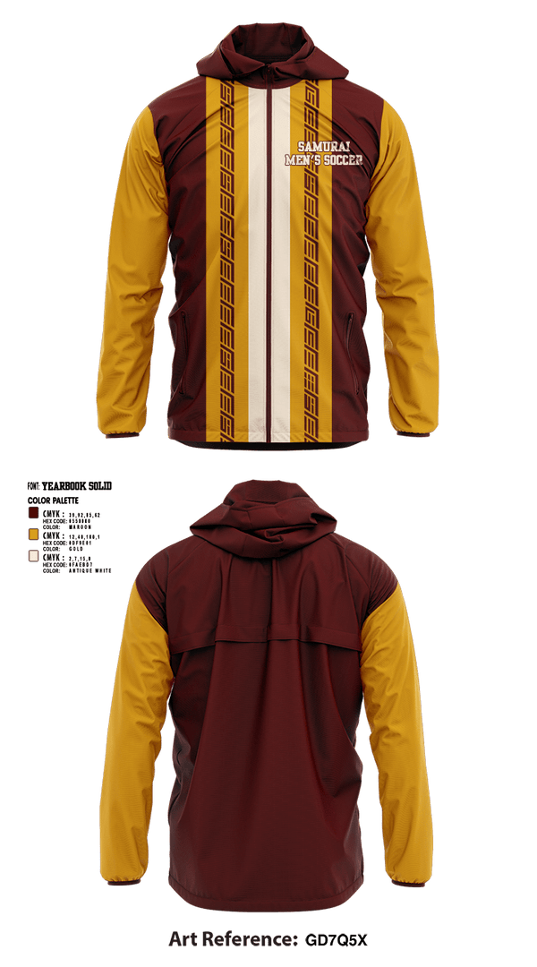Windbreaker, Samurai, Men's Soccer, Teamtime, Team time, sublimation, custom sports apparel, team uniforms, spirit wear, spiritwear, sports uniforms, custom shirts, team store, custom team store, fundraiser sports, apparel fundraiser