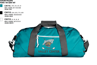 Duffle Bag, Valley Center High School Golf, Golf, Teamtime, Team time, sublimation, custom sports apparel, team uniforms, spirit wear, spiritwear, sports uniforms, custom shirts, team store, custom team store, fundraiser sports, apparel fundraiser