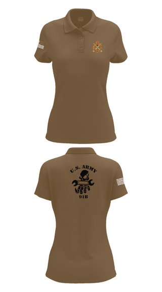 Womens Short Sleeve Performance Polo, 411TH, Army, Teamtime, Team time, sublimation, custom sports apparel, team uniforms, spirit wear, spiritwear, sports uniforms, custom shirts, team store, custom team store, fundraiser sports, apparel fundraiser