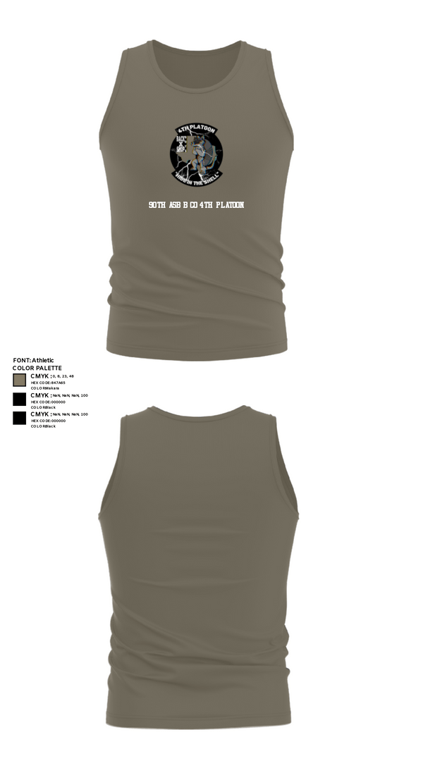 Tank Top, 90th ASB B co 4Th Platoon, Army, Teamtime, Team time, sublimation, custom sports apparel, team uniforms, spirit wear, spiritwear, sports uniforms, custom shirts, team store, custom team store, fundraiser sports, apparel fundraiser