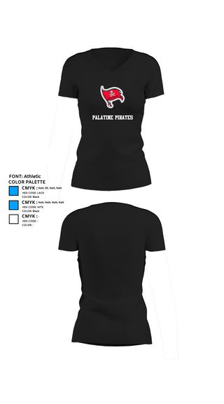 Womens Short Sleeve Vneck Shirt, Palatine pirates, Baseball, Teamtime, Team time, sublimation, custom sports apparel, team uniforms, spirit wear, spiritwear, sports uniforms, custom shirts, team store, custom team store, fundraiser sports, apparel fundraiser